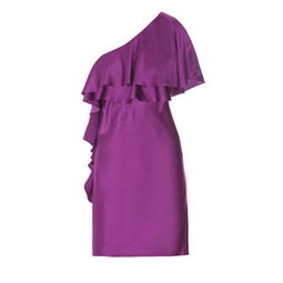 Halston 紫色丝绸褶皱单肩礼服相似单品 候司顿服装产品 第42页 VOGUE时尚网